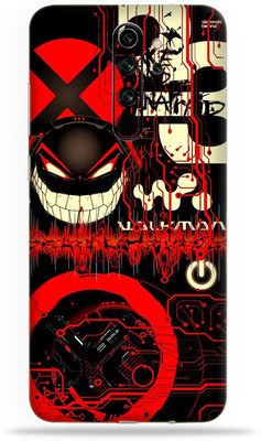 LAMHA Redmi Note 8 Pro Mobile Skin(Ultra Super Red Graffiti Skin With High Matte Finish.)