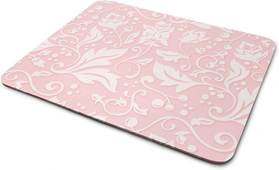 Shieldsmore pink and white floral Abstract DESIGN Mousepad(Multicolor)