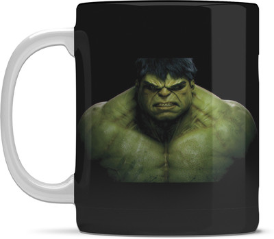 Shieldsmore Hulk Printed Ceramic for Coffee 325 ml White… Ceramic Coffee Mug(325 ml)
