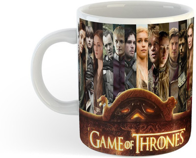 ADN21 All Day New Printed Game Of Thrones Ceramic Coffee 16 Ceramic Coffee Mug(330 ml)