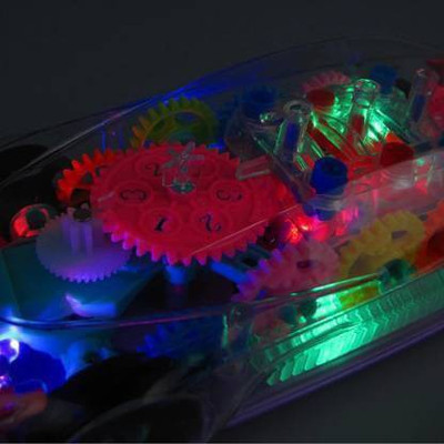 Toyvala Transparent Musical Concept Racing Car with 3D Flashing LED Lights for Kids-471(Multicolor)