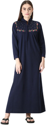 ABACADA'S GAJAB Women Nighty(Blue)