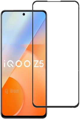 Q Box Edge To Edge Tempered Glass for Vivo IQOO Z5(Pack of 1)