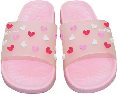 RAGNARS Women Slides(Pink , 5)