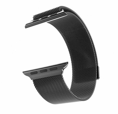 Hamz Metal Band 42mm 44mm 45mm watch Strap Compatible with Series SE,7/6/5/4/3/2/1 Smart Watch Strap(Black)