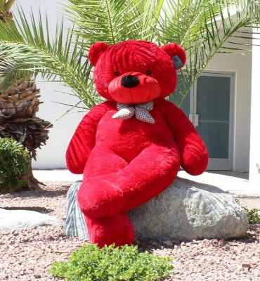tas 5 feet Red teddy bear soft large teddy for new girlfriend/baby girl as a gift  - 53 inch(Red)