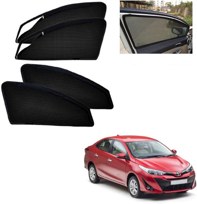 AuTO ADDiCT Side Window, Rear Window Sun Shade For Toyota Yaris(Black)