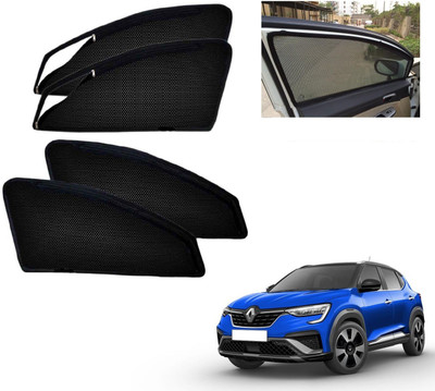 AuTO ADDiCT Side Window, Rear Window Sun Shade For Renault Kiger(Black)