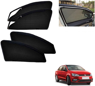 AuTO ADDiCT Side Window, Rear Window Sun Shade For Volkswagen Vento(Black)