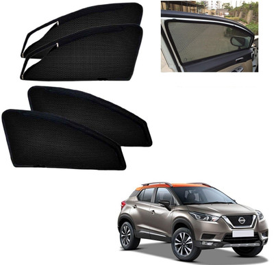 AuTO ADDiCT Side Window, Rear Window Sun Shade For Nissan Magnite(Black)