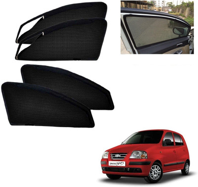 AuTO ADDiCT Side Window, Rear Window Sun Shade For Hyundai Santro Xing(Black)