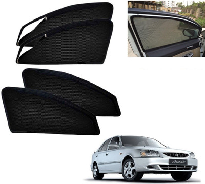 AuTO ADDiCT Side Window, Rear Window Sun Shade For Hyundai Accent(Black)