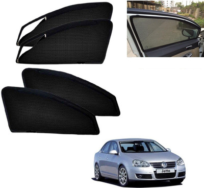 AuTO ADDiCT Side Window, Rear Window Sun Shade For Volkswagen Jetta(Black)