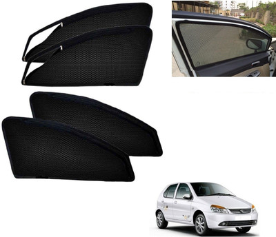 AuTO ADDiCT Side Window, Rear Window Sun Shade For Tata Indica(Black)