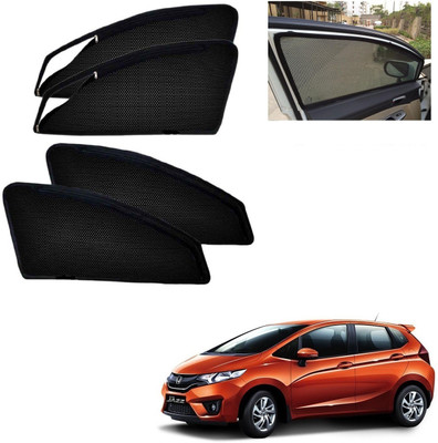 AuTO ADDiCT Side Window, Rear Window Sun Shade For Honda Jazz(Black)