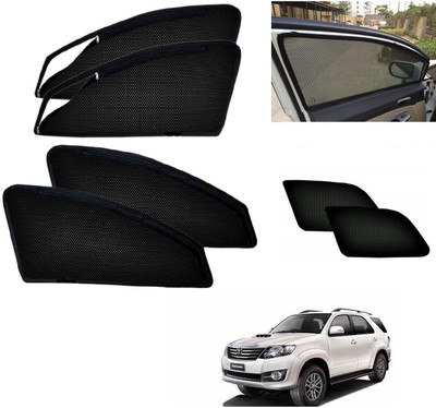AuTO ADDiCT Side Window, Rear Window Sun Shade For Toyota Fortuner Old(Black)