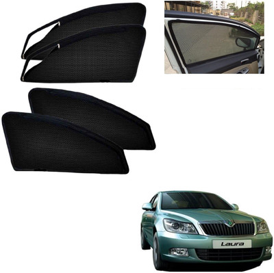 AuTO ADDiCT Side Window, Rear Window Sun Shade For Skoda Laura(Black)
