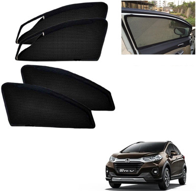 AuTO ADDiCT Side Window, Rear Window Sun Shade For Honda WRV(Black)