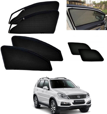 AuTO ADDiCT Side Window, Rear Window Sun Shade(Black)