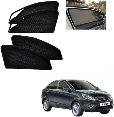 AuTO ADDiCT Side Window, Rear Window Sun Shade For Tata Zest(Black)