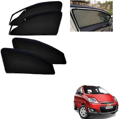 AuTO ADDiCT Side Window, Rear Window Sun Shade For Chevrolet Spark(Black)