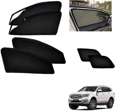 AuTO ADDiCT Side Window, Rear Window Sun Shade For Ford Endeavour(Black)