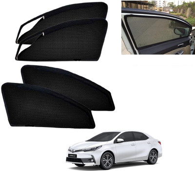 AuTO ADDiCT Side Window, Rear Window Sun Shade For Toyota Corolla Altis(Black)