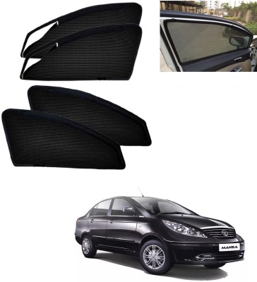 AuTO ADDiCT Side Window, Rear Window Sun Shade For Tata Manza(Black)