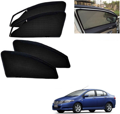 AuTO ADDiCT Side Window, Rear Window Sun Shade For Honda City(Black)
