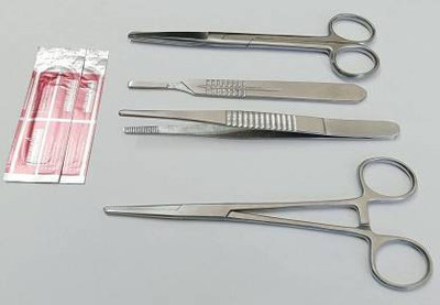 ARINEO Dressing Surgical instruments set Made High Quality Stainless steel Grade 410 with 2 blades Utility Forceps Utility Forceps