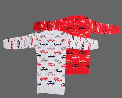 Trendy World Printed Round Neck Casual Baby Boys & Baby Girls Multicolor Sweater