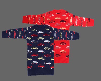 ANIXA Printed Round Neck Casual Baby Boys & Baby Girls Multicolor Sweater