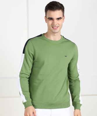 PARK AVENUE Full Sleeve Color Block Men Sweatshirt