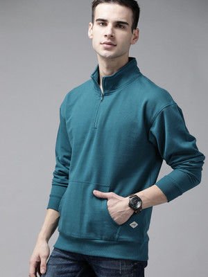 Roadster Full Sleeve Solid Men Sweatshirt