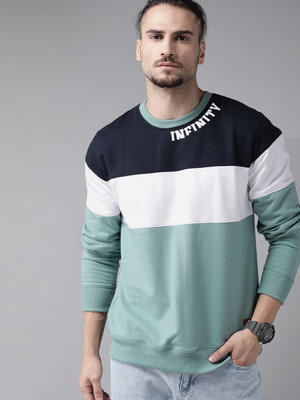 Roadster Full Sleeve Color Block Men Sweatshirt