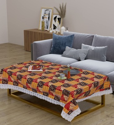 STEVE Checkered 4 Seater Table Cover(YELLOW CHECKS, PVC)