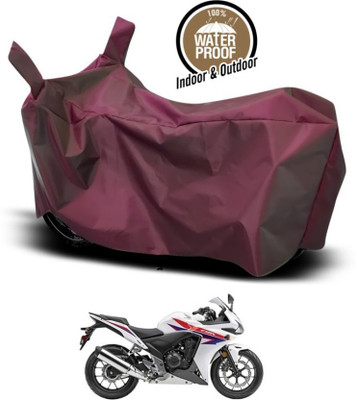 Qmarts Waterproof Two Wheeler Cover for Honda(CBR 600 RR, Maroon)