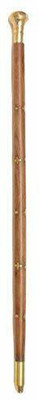 StrawHat Handcrafted Wooden Morning Walk Hand Rule Stick 23 inches Walking Stick