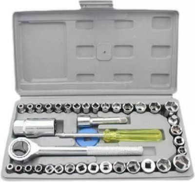 SERCUI 40 PCS Combination Socket Wrench Set - 17 40 in 1 Screw Driver Set PCS Automobile Motorcycle Tool Box Set Socket Wrench Sleeve Suit Hardware(40 Pcs Tool kit) Single Sided Socket Wrench(Pack of 1) SERCUI 40 PCS Combination Socket Wrench Set - 17 40 in 1 Screw Driver Set PCS Automobile Motorcycle Tool Box Set Socket Wrench Sleeve Suit Hardware(40 Pcs Tool kit) Single Sided Socket Wrench(Pack of 1)