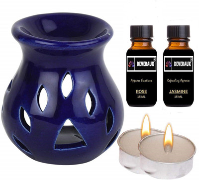 DEVERAUX Rose, Jasmine Diffuser Set deverauxbluecolourdiffuser(5 x 6 ml)