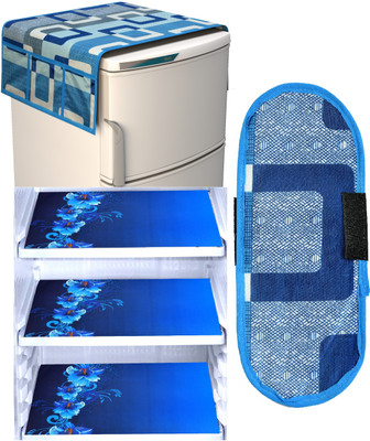 LAPHINO Refrigerator  Cover(Width: 100 cm, BLUE)