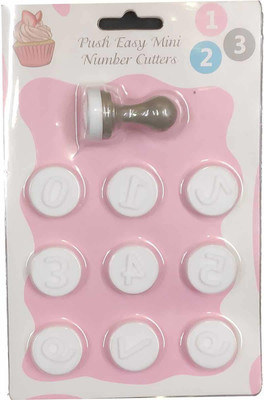 BAKERS4U Mini Number Stamp Cookie Cutter Fondant Cutters 0 to 9 Cookie Press(Pack of 10)