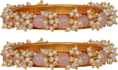 JFL - Jewellery for Less Copper Gold-plated Bangle Set(Pack of 2)