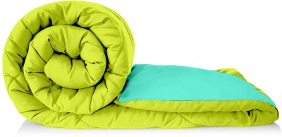 Cozzy Life Solid Single Duvet for  AC Room(Poly Cotton, Light Green, Light Blue)