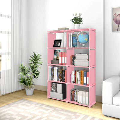 Flipkart Perfect Homes Studio Metal Open Book Shelf(Finish Color - Pink, DIY(Do-It-Yourself))