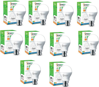 Gramlite 12 W Basic Round B22 LED Bulb(White, Pack of 10)