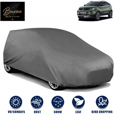 BOWRAIN Car Cover For Tata Nexon (Without Mirror Pockets)(Grey)
