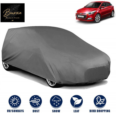 BOWRAIN Car Cover For Hyundai Elite i20 (Without Mirror Pockets)(Grey)