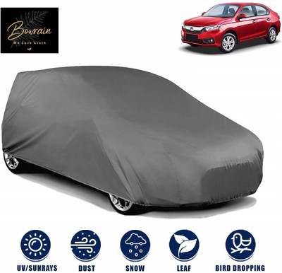 BOWRAIN Car Cover For Honda Amaze (Without Mirror Pockets)(Grey)