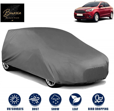 BOWRAIN Car Cover For Ford Figo (Without Mirror Pockets)(Grey)